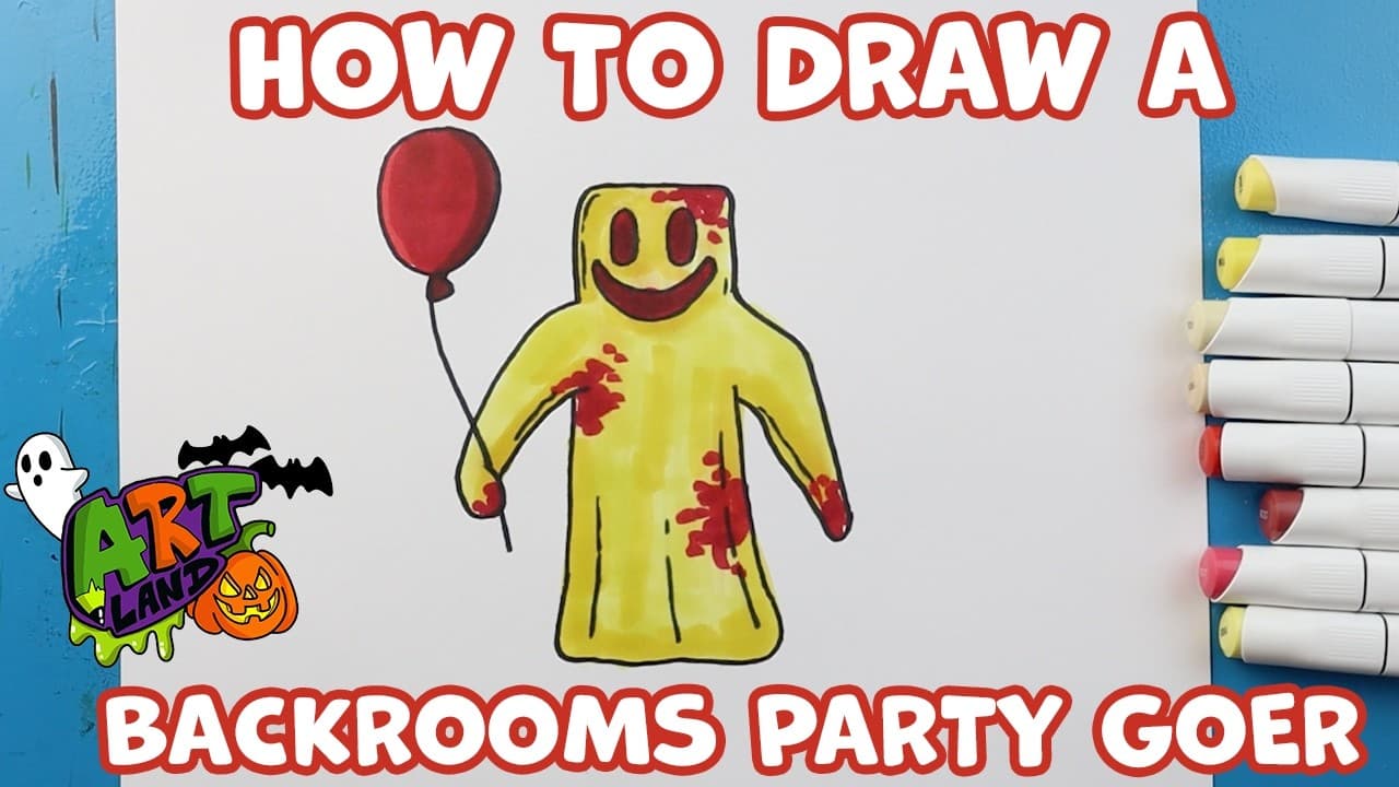 Preview of How to Draw a Backrooms Partygoer