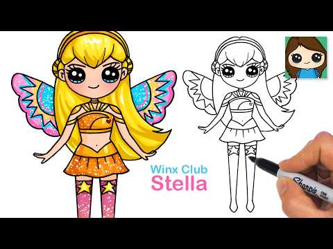 Preview of How to Draw Sun & Moon Fairy Princess Stella ☀️🌙 Winx Club