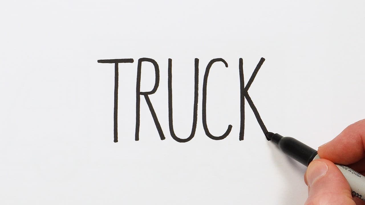 Preview of How to Draw a Truck from the Word π Super Easy Step-by-Step Tutorial!