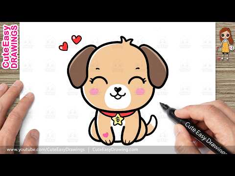 Preview of How to Draw a Cute Puppy | Easy Kawaii Puppy Drawing for Kids & Toddlers!