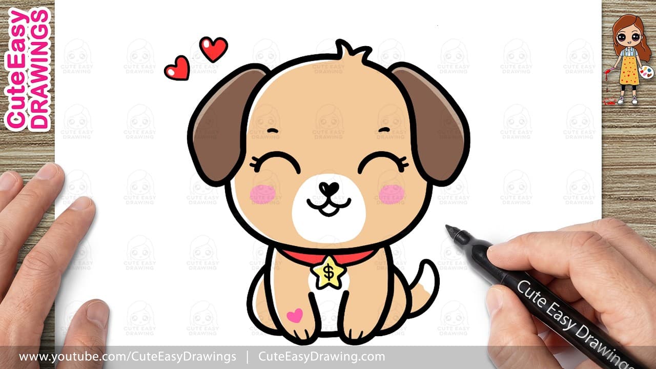 Preview of How to Draw a Cute Puppy | Easy Kawaii Puppy Drawing for Kids & Toddlers!