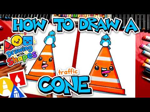 Preview of How To Draw A Traffic Cone - Drawing With Shapes
