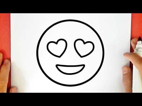 Preview of How to draw HEART EYES EMOJI