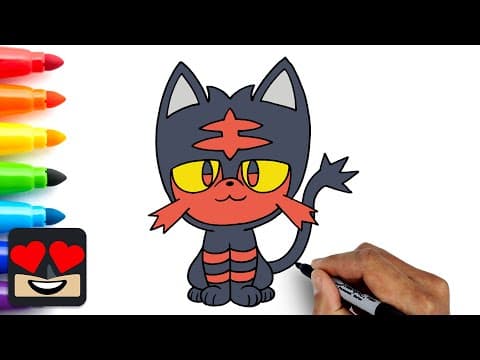 Preview of How To Draw Litten | Pokemon