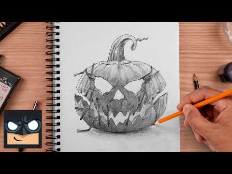 Preview of How to Draw Halloween Pumpkin | Sketch Sunday