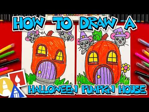 Preview of How To Draw A Halloween Pumpkin House