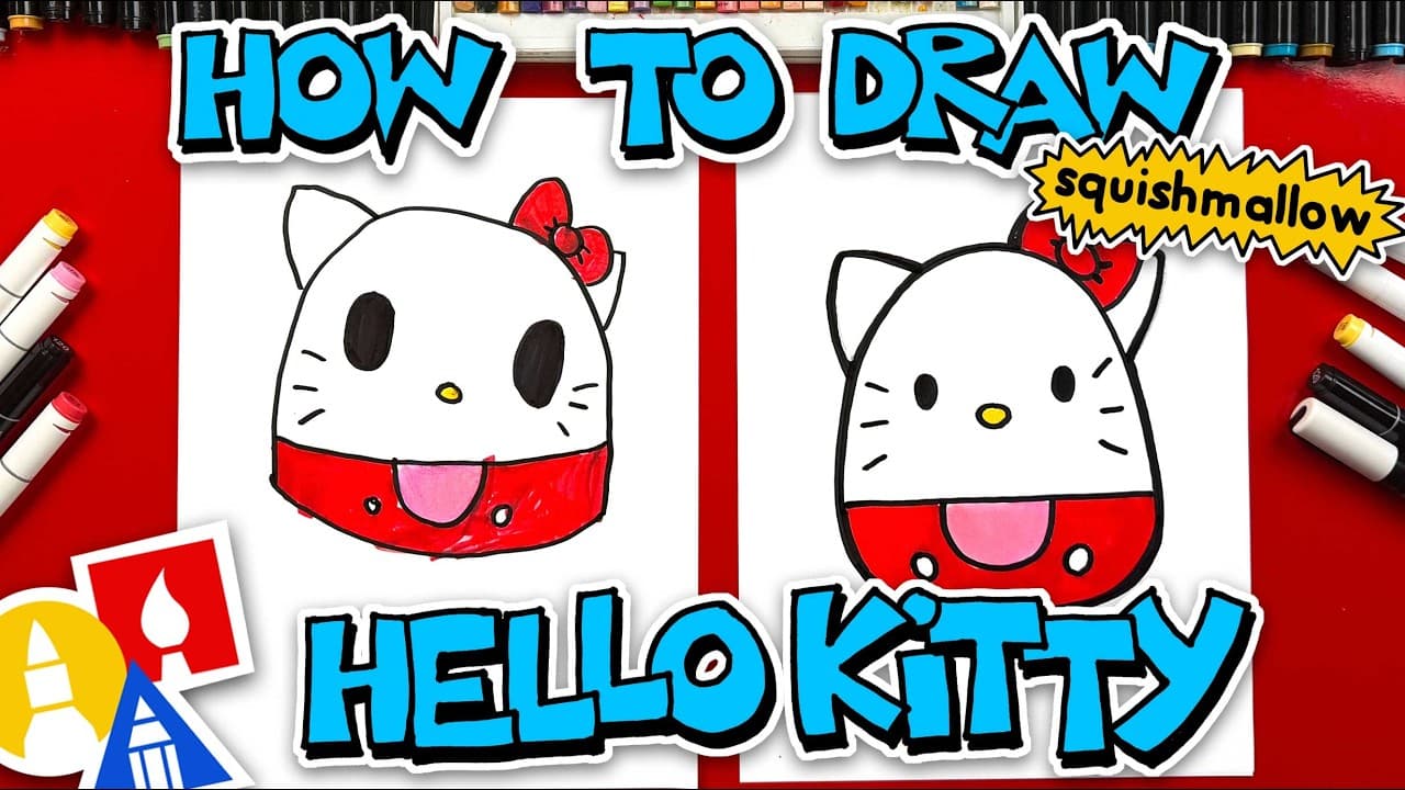 Preview of How To Draw Hello Kitty Squishmallow