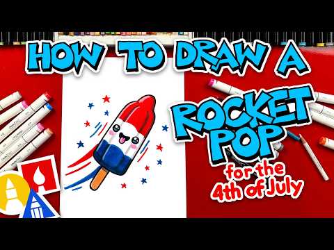 Preview of How To Draw A Rocket Pop For The 4th Of July