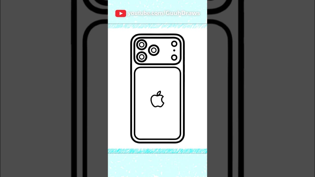 Preview of Learn how to draw the new iPhone 17 Pro Max! 📱✨