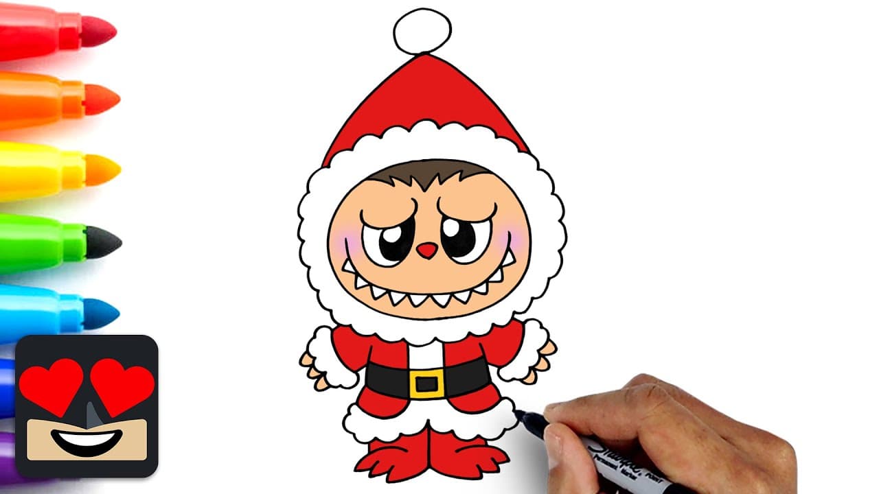 Preview of How To Draw Christmas Labubu