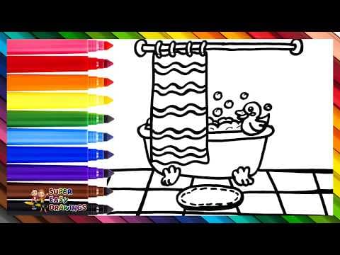 Preview of Draw and Color a Bathroom ππ¦π§΄π§ββοΈπ Drawings For Kids