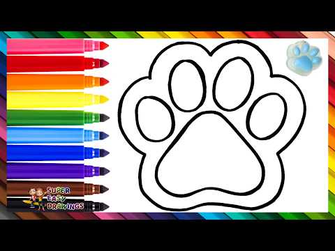 Preview of Draw and Color a Paw Squishy πΎπ Drawings for Kids