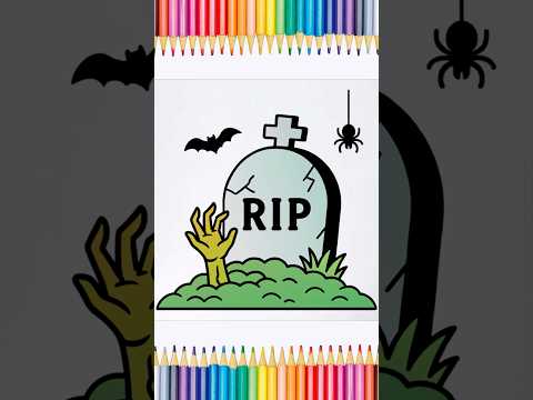 Preview of How to Draw a Spooky Tombstone for Halloween