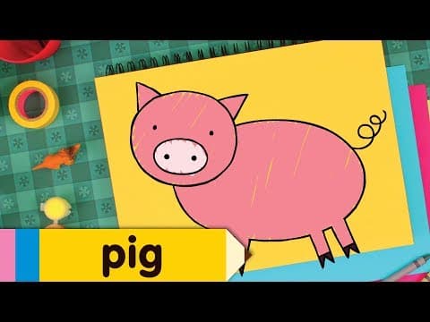 Preview of How To Draw A Pig | Simple Drawing Lesson for Kids | Step By Step