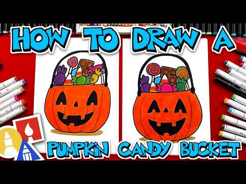 Preview of How To Draw A Pumpkin Candy Bucket
