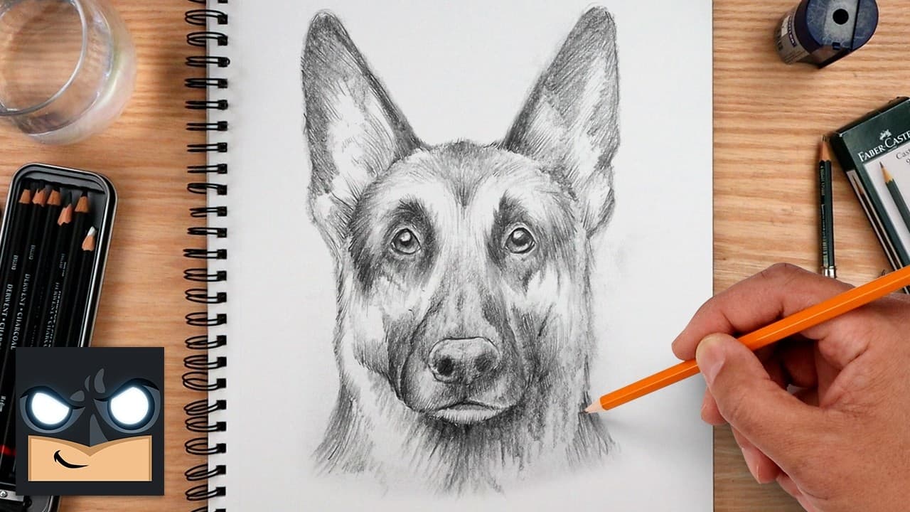 Preview of How to Draw German Shepherd Dog | Step-by-Step Drawing Tutorial