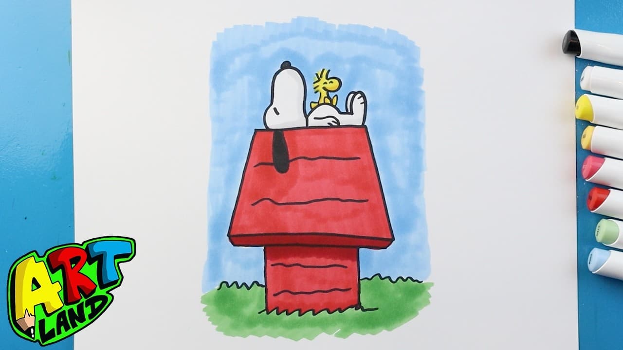 Preview of How to Draw Snoopy and Woodstock