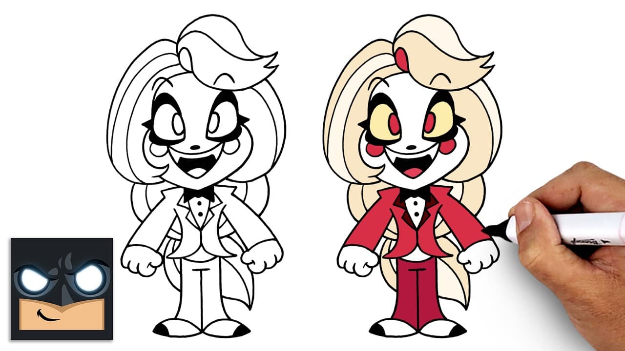 Preview of How to Draw Charlie Morningstar | Hazbin Hotel