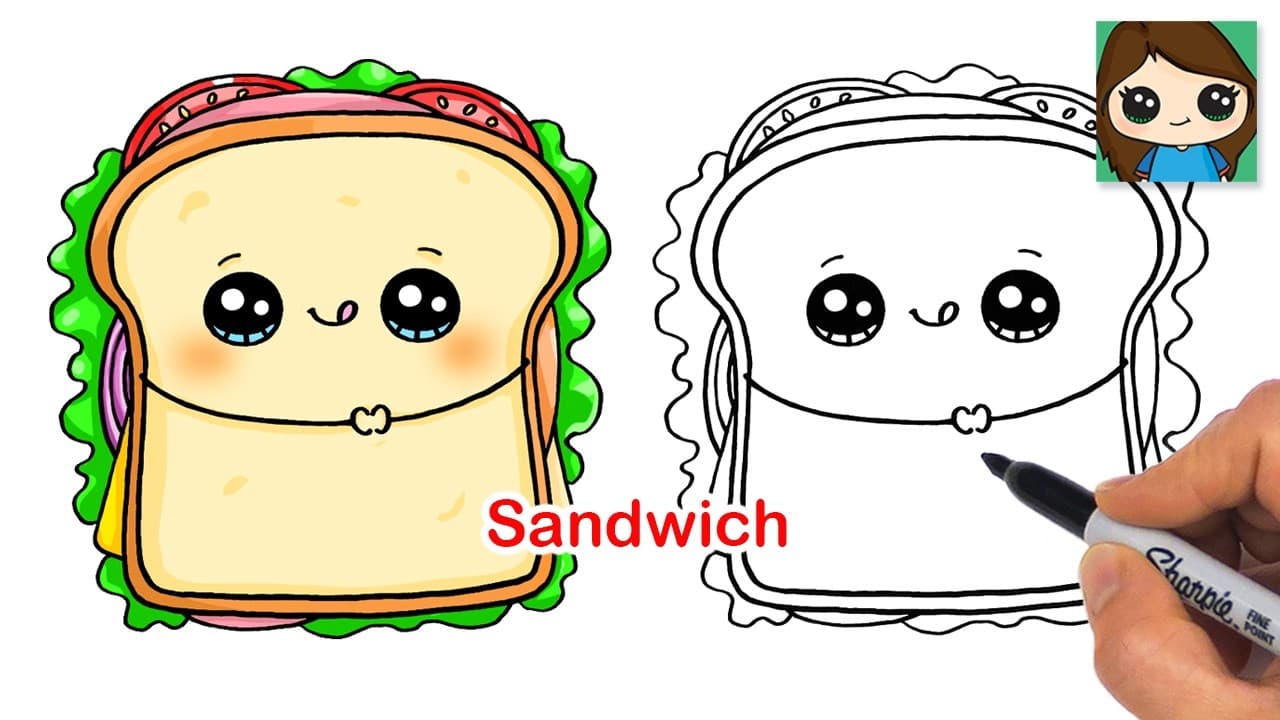 Preview of How to Draw a Sandwich π₯ͺ Cute Food Art