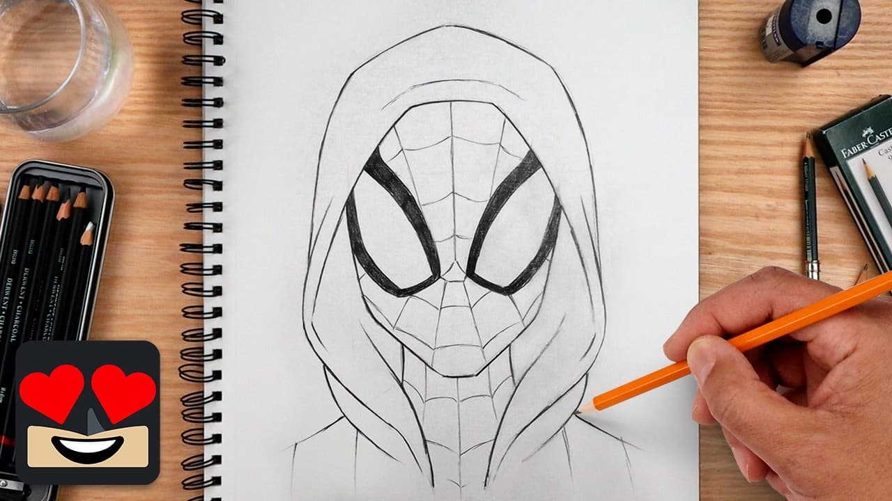 Preview of How To Draw Miles Morales Spider Man | Beginner Drawing Tutorial (Step-by-Step)