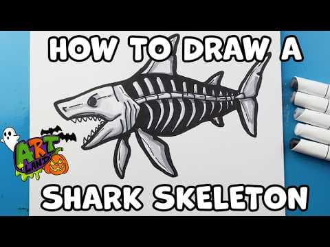 Preview of How to Draw a Shark Skeleton