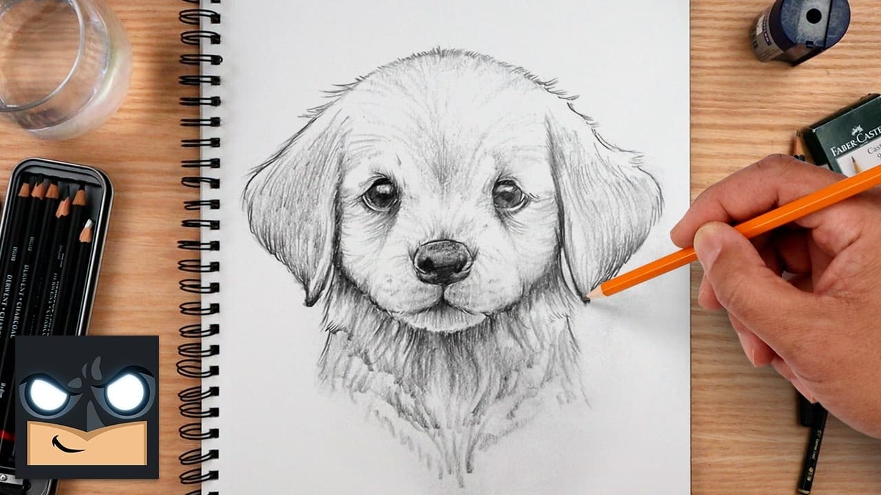 Preview of How to Draw a Golden Lab Puppy | Easy Dog Sketch Tutorial