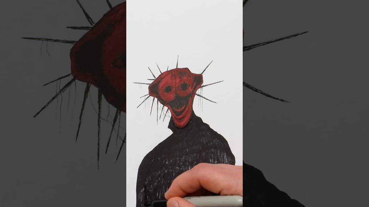 Preview of How to Draw The Boiled One Doctor Nowhere #drawing #analoghorror #theboiledone #horror
