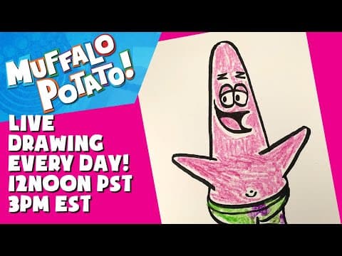 Preview of How To Draw PATRICK from SPONGEBOB! #withme MUFFALO POTATO