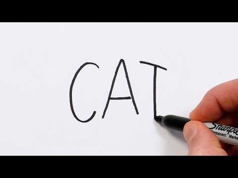 Preview of How to Draw a Cat from the Word π± Super Easy Step-by-Step Tutorial!