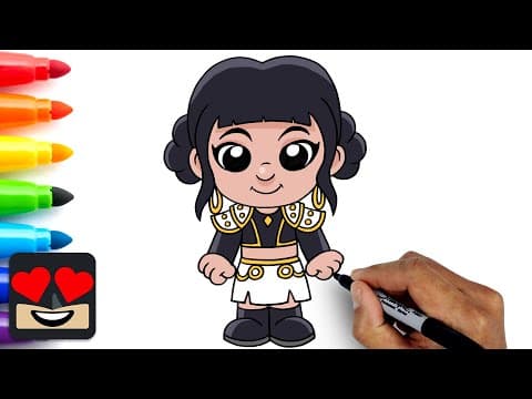 Preview of How To Draw Zoey | K Pop Demon Hunters