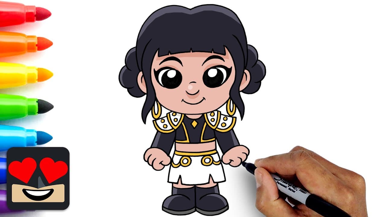 Preview of How To Draw Zoey | K Pop Demon Hunters