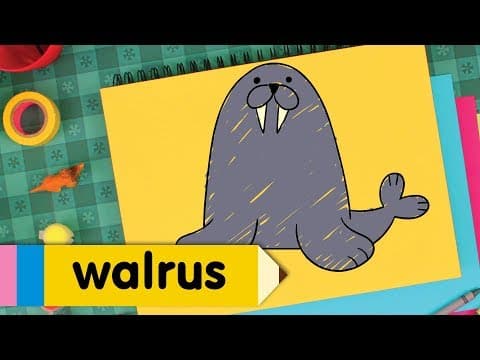 Preview of Learn How to Draw A Walrus | Super Simple Draw | Step By Step
