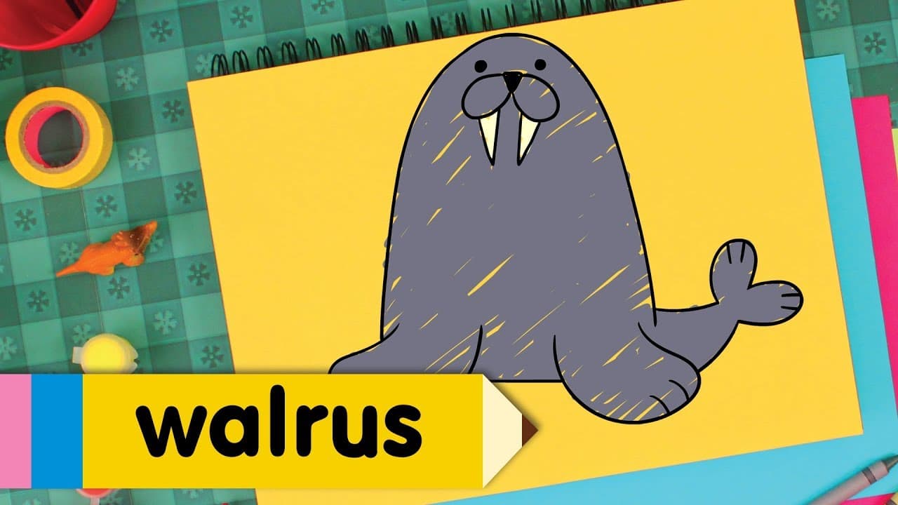 Preview of Learn How to Draw A Walrus | Super Simple Draw | Step By Step