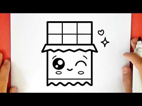 Preview of How to draw a CUTE CHOCOLATE BAR