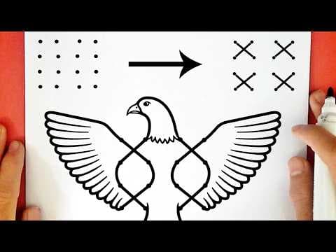 Preview of How to draw an EAGLE with 4x4 DOTS