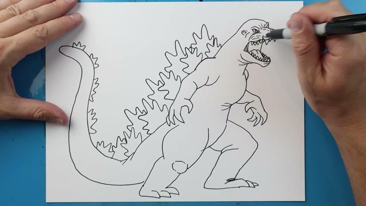 Preview of How to Draw Godzilla from Godzilla Infinity Roar