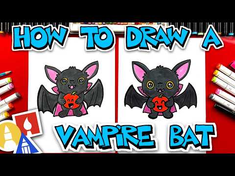 Preview of How To Draw A Vampire Bat Holding A Pumpkin