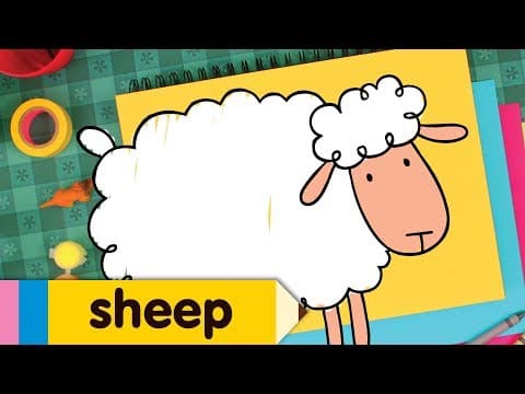 Preview of How to Draw A Sheep | Simple Drawing Lesson For Kids | Step By Step