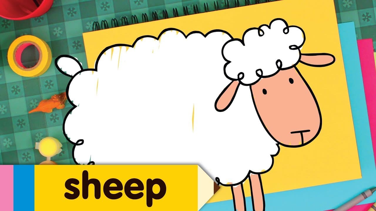 Preview of How to Draw A Sheep | Simple Drawing Lesson For Kids | Step By Step