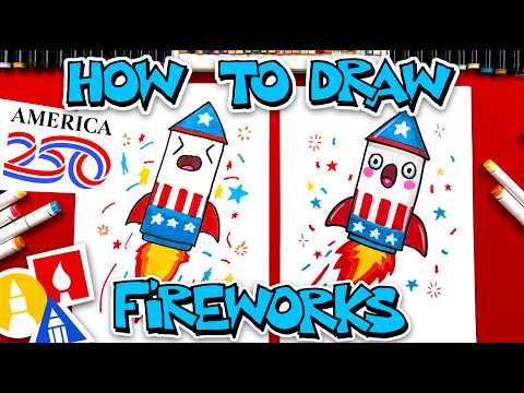 Preview of How To Draw Fireworks For The 4th Of July
