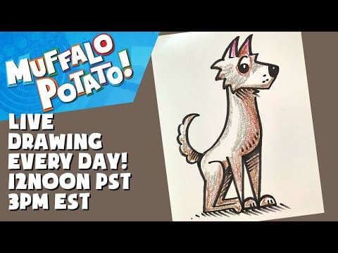 Preview of How To Draw a WOLF! #withme MUFFALO POTATO