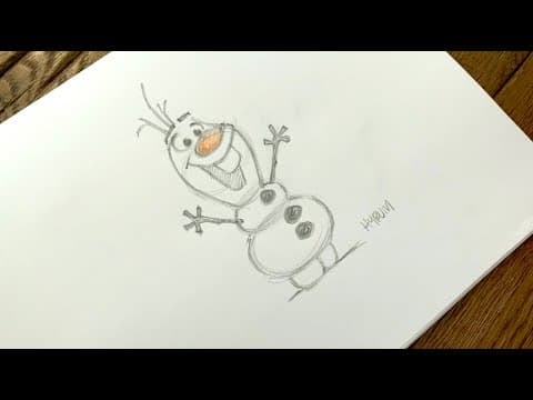 Preview of How to Draw Olaf from Frozen l #DrawWithDisneyAnimation
