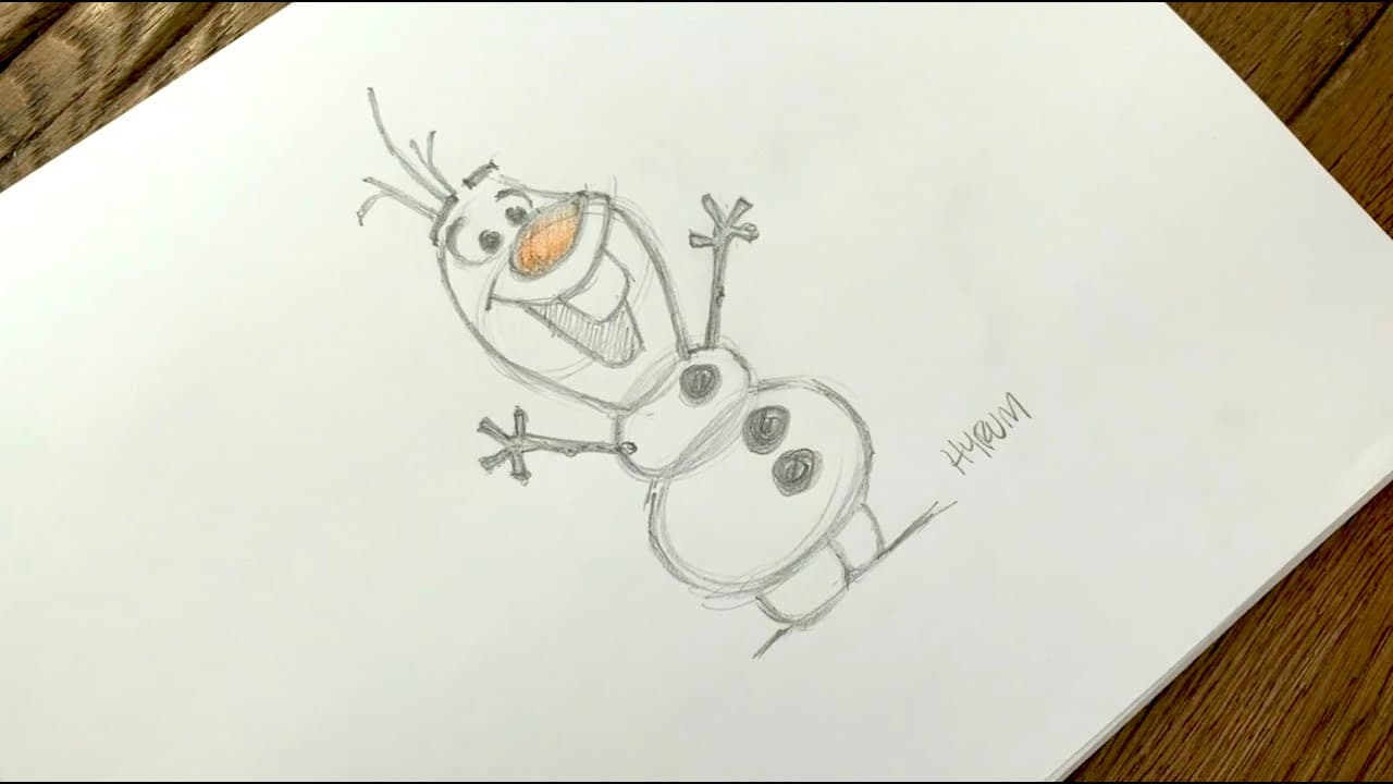 Preview of How to Draw Olaf from Frozen l #DrawWithDisneyAnimation