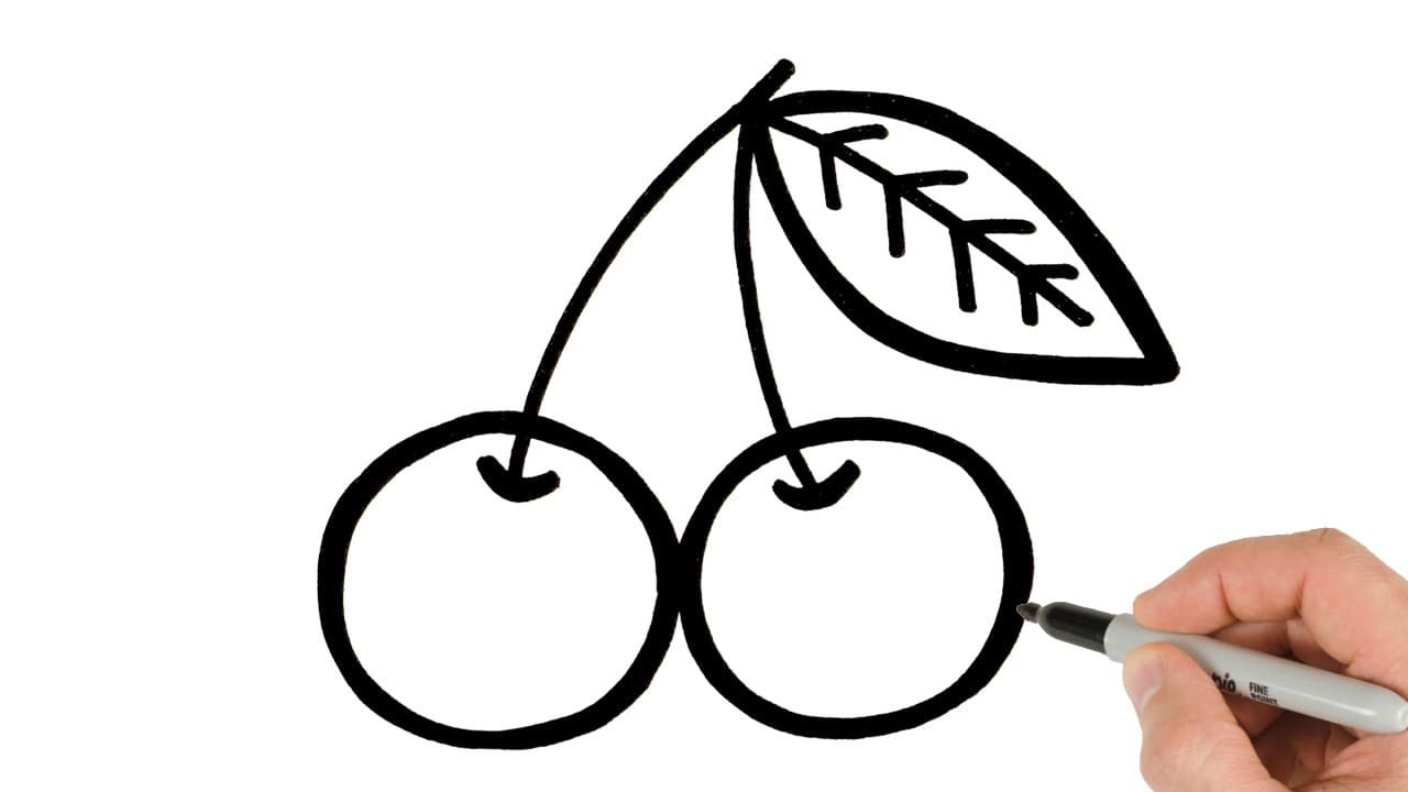 Preview of How to Draw a Cherry | Super Easy Step-by-Step Tutorial!