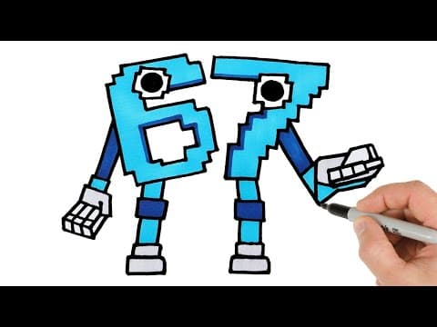 Preview of How to Draw 67 | Steal a Brainrot