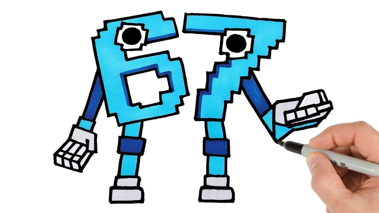 Preview of How to Draw 67 | Steal a Brainrot