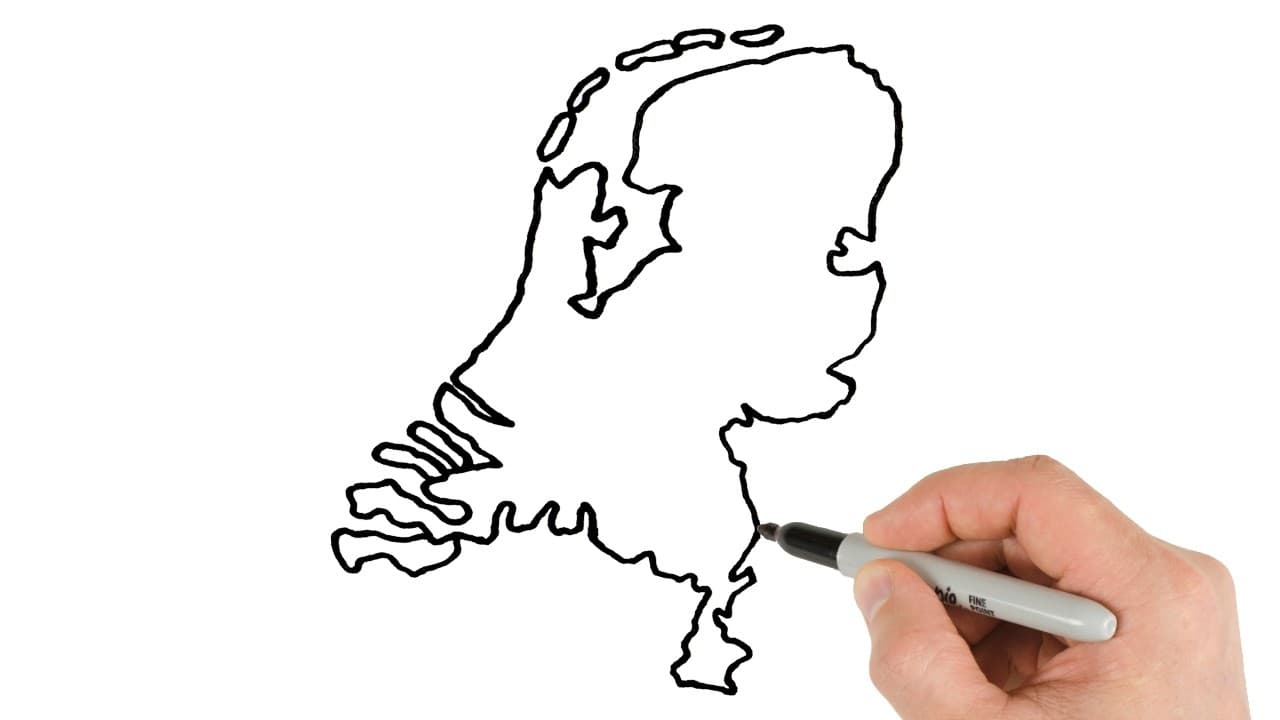Preview of How to Draw Netherlands Map Easy | Country Maps Drawing