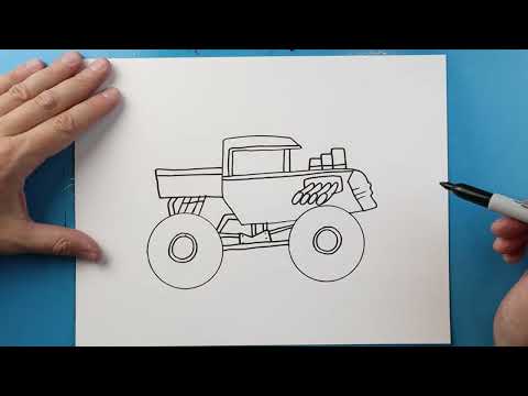 Preview of How to Draw Boneshaker | Hot Wheels Monster Trucks