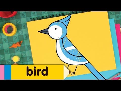 Preview of How To Draw A Bird | Simple Drawing Lesson for Kids | Step By Step