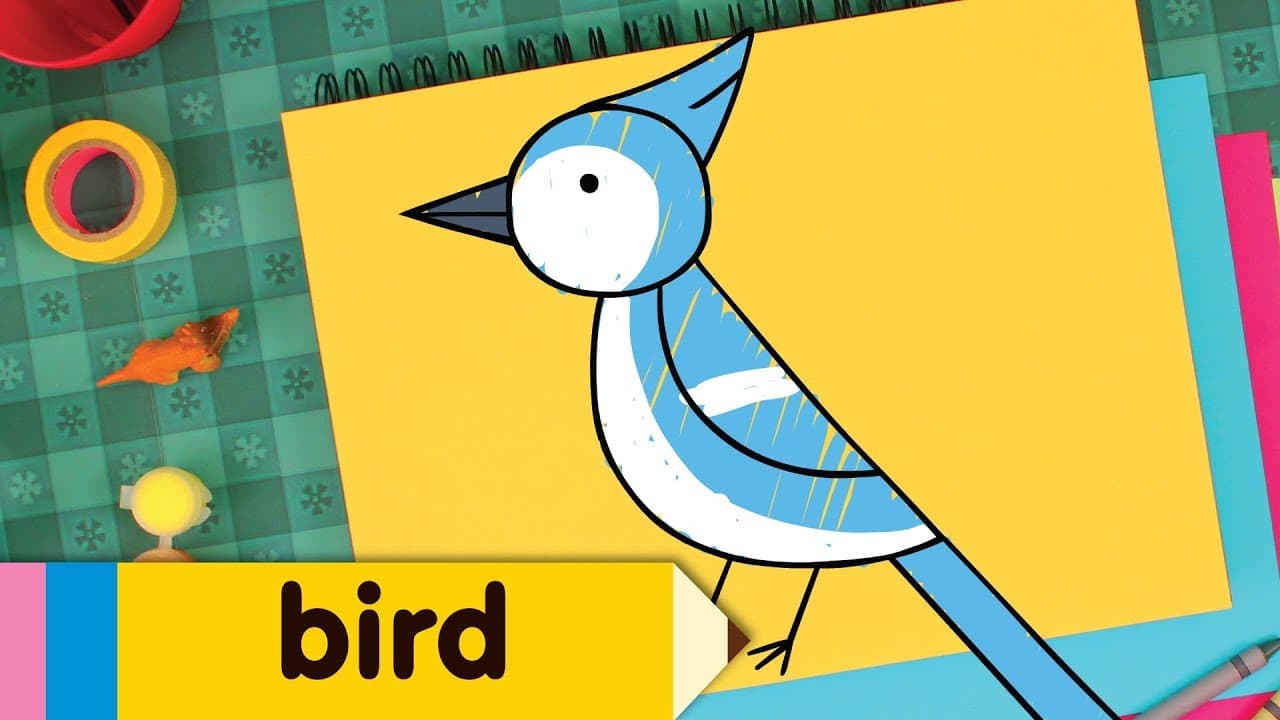 Preview of How To Draw A Bird | Simple Drawing Lesson for Kids | Step By Step